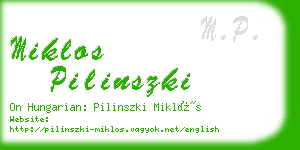 miklos pilinszki business card